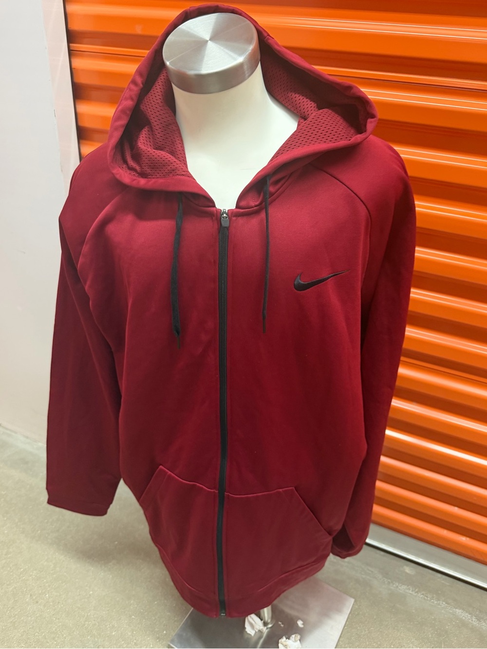 New No Tag Nike Men’s Big & Tall Dri-Fit Maroon Full-Zip Hoodie Jacket Size 4XL